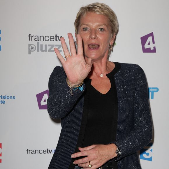 Elise Lucet lors de la conférence de presse annuelle de France Télévisions qui s'est tenue au Palais de Tokyo, à Paris, France, le 28 août 2013. Photo by Jerome Domine/ABACAPRESS.COM