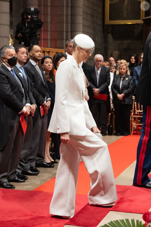 La princesse Charlene de Monaco lors de la messe en la cathédrale Notre-Dame-immaculée de Monaco le jour de la fête nationale à Monaco le 19 novembre 2025.

© Olivier Huitel / Pool Monaco / Bestimage