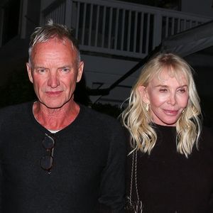 Santa Monica, CA - EXCLUSIF - Sting et sa femme Trudie Styler ont été vus quittant un restaurant italien, Giorgio Baldi à Santa Monica après un dîner romantique.