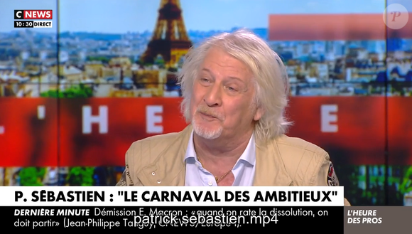 Patrick Sébastien invité de "L'Heure des Pros" sur CNews.