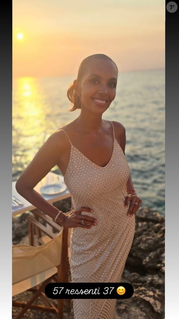 "57 ressenti 37", a commenté Karine Le Marchand sur une photo d'elle publiée dans sa story Instagram

Karine Le Marchand a fêté ses 57 ans à Marseille lors d'une fête au "Tuba Club" le 15 août 2025.