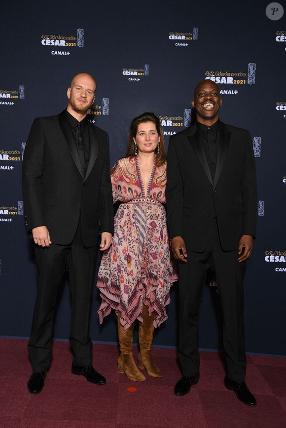 John Wax, Sidonie Dumas et Jean-Pascal Zadi lors de la 46ème cérémonie des César à l'Olympia à Paris le 12 mars 2021. © Pascal le Segretain / Pool / Bestimage