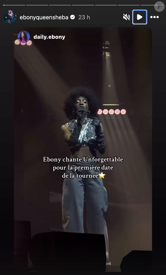 Cela dit, un détail a gêné bon nombre de Twittos…

Ebony a partagé plusieurs stories sur Instagram de la tournée de Star Academy, samedi 22 février © Instagram @ebonyqueensheba