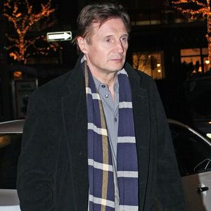 Liam Neeson - Sortie de la veillée funéraire de Natasha Richardson à New York - FAME PICTURES / BESTIMAGE