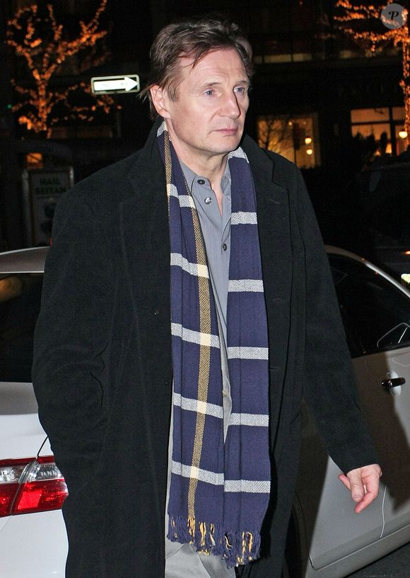 Liam Neeson - Sortie de la veillée funéraire de Natasha Richardson à New York - FAME PICTURES / BESTIMAGE