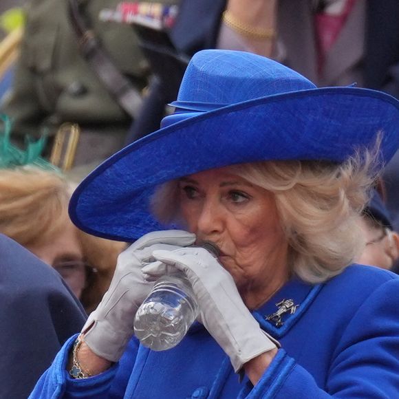 Camilla Parker Bowles, reine consort d'Angleterre, - La famille royale britannique assiste aux célébrations du 80ème anniversaire de la fin de la Seconde guerre mondiale (VE Day) à Londres, le 5 mai 2025.