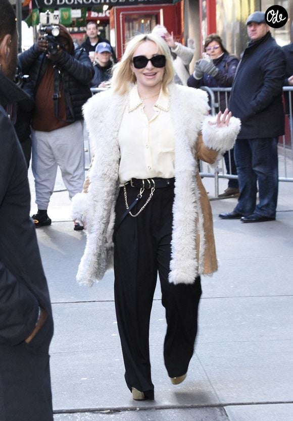Hayden Panettiere à son arrivée dans les studios de l'émission "Good Morning American" à New York. Le 6 mars 2023