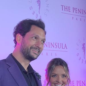 Eric Antoine et son épouse, Gennifer Antoine, lors de la soirée Octobre Rose organisée à l'hôtel Peninsula à Paris. © DR : Tiffany IACOMACCI