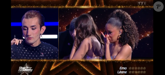 Ema, Léane et Théo L. lors du prime de la "Star Academy 2025" sur TF1 le 14 novembre 2025 sur TF1.
