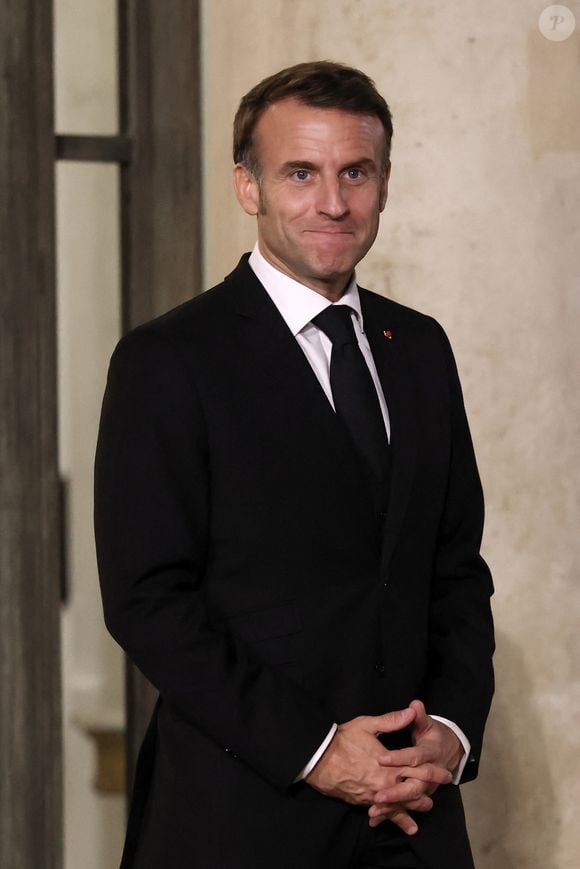 Le président français Emmanuel Macron reçoit Viktor Orban, Premier ministre de Hongrie pour un dîner de travail au palais de l'Elysée, à Paris, le 22 octobre 2024. © Stéphane Lemouton / Bestimage