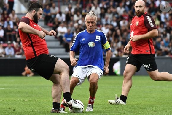 Didier Deschamps - Les champions du monde de 98 ont défié les rugbymen du Stade toulousain lors d'une rencontre caritative pour l’association de Pascal Olmeta "Un sourire, un espoir pour la vie" sur la pelouse du stade Ernest Wallon à Toulouse, France, le 10 juillet 2017. © Agence/Bestimage