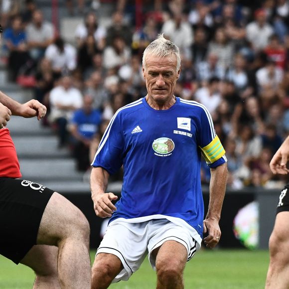 Didier Deschamps - Les champions du monde de 98 ont défié les rugbymen du Stade toulousain lors d'une rencontre caritative pour l’association de Pascal Olmeta "Un sourire, un espoir pour la vie" sur la pelouse du stade Ernest Wallon à Toulouse, France, le 10 juillet 2017. © Agence/Bestimage
