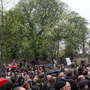 Obsèques de Jacques Higelin au cimetière du Père Lachaise à Paris le 12 avril 2018. © Bestimage
