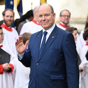 Le prince Albert II de Monaco quitte la cérémonie annuelle de célébration du Commonwealth Day à l'abbaye de Westminster, à Londres. Backgrid UK/ Bestimage