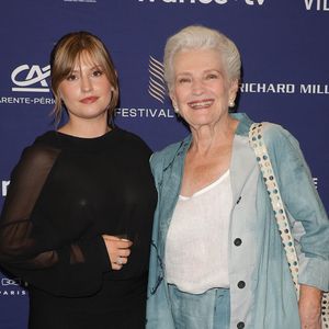 Marine Delplace et Marie-Christine Barrault au photocall de la cérémonie de clôture lors de la 19ème édition du festival du film francophone d'Angoulême, France, le 29 août 2026. © Coadic Guirec/Bestimage