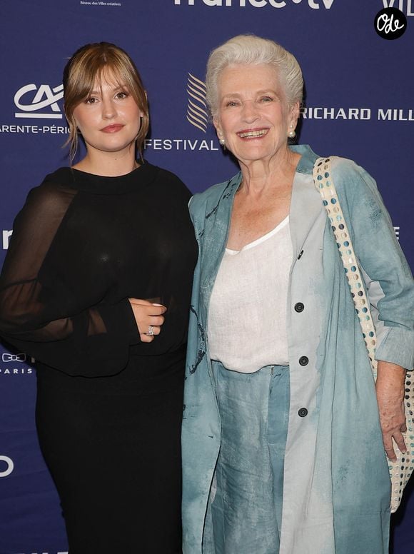 Marine Delplace et Marie-Christine Barrault au photocall de la cérémonie de clôture lors de la 19ème édition du festival du film francophone d'Angoulême, France, le 29 août 2026. © Coadic Guirec/Bestimage