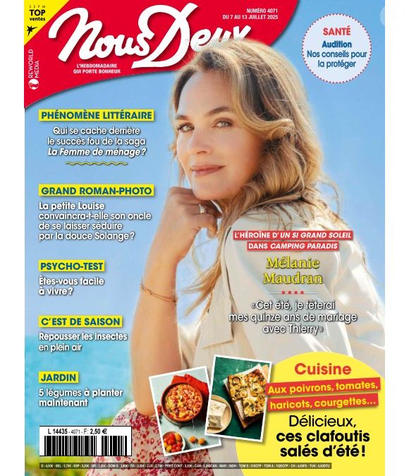 La Une du magazine Nous Deux du lundi 7 juillet 2025