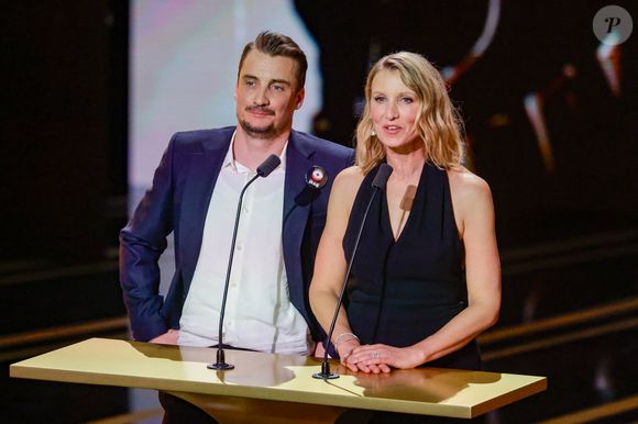 Pierre Lottin et Alexandra Lamy lors de la 51ème cérémonie des César à l'Olympia à Paris, le 26 février 2025 

Photo : Borde-Jacovides / Bestimage