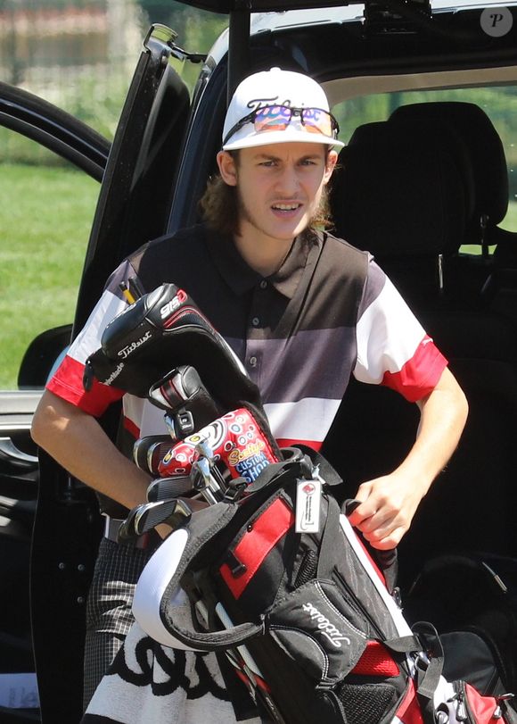 René-Charles Angélil fait un parcours au golf du Paris Country Club de Saint-Cloud le 7 juillet 2016. 
Agence / Bestimage
