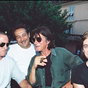 Jacques et Thomas Dutronc aux Nuits des Guitares de Patrimonio en Corse,  le 25 juillet 2000. © MAX COLIN / BESTIMAGE