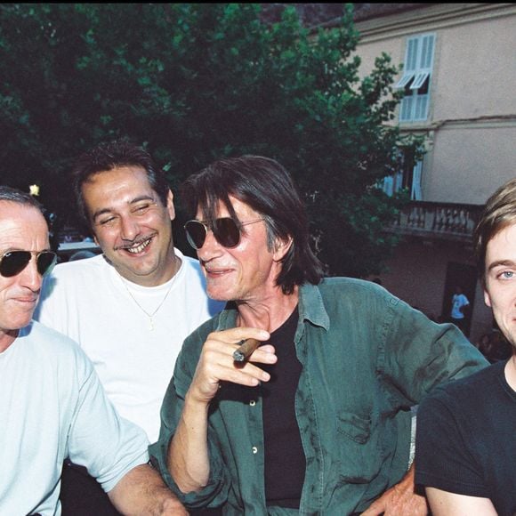 Jacques et Thomas Dutronc aux Nuits des Guitares de Patrimonio en Corse,  le 25 juillet 2000. © MAX COLIN / BESTIMAGE