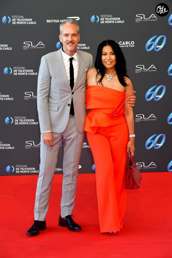 Anggun et son mari Christian Kretschmar lors de la soirée d'ouverture du 60ème Festival de Télévision de Monte-Carlo au Grimaldi Forum à Monaco, le 18 juin 2021.  © Bruno Bébert/Bestimage