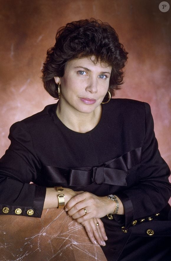 Photo d'archives prise dans les années 80 de la journaliste de télévision Anne Sinclair. Photo par Pascal Baril/ABACAPRESS.COM