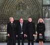 Invités par le président Emmanuel Macron.

Julie Gayet, François Hollande, Emmanuel Macron et Brigitte Macron à la cérémonie de réouverture de Notre-Dame Cathedral. © Eliot Blondet/Pool/Bestimage