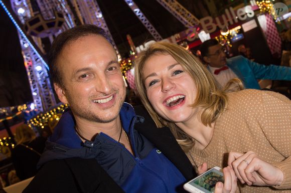 Michel Ferracci et sa femme Emilie Dequenne - Inauguration de la 3e édition "Jours de Fêtes" au Grand Palais à Paris le 17 décembre 2015. AGENCE / BESTIMAGE