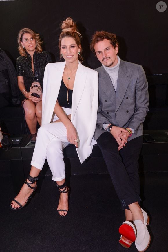 Laury Thilleman et son mari Juan Arbelaez lors de la soirée de présentation de la collection Messika by Kate Moss à l'hôtel Ritz à Paris le 3 octobre 2021.
© Rachid Bellak / Bestimage