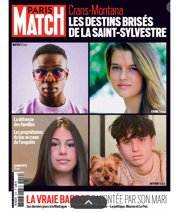Couverture de Paris Match du 8 janvier 2025.