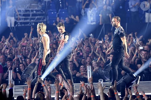 Exclusif - Dominic Howard, Matt Bellamy et Chris Wolstenholme - Le groupe "Muse" en concert au O2 Arena à Londres le 15 Septembre 2019.
Crédit : AGENCE / BESTIMAGE