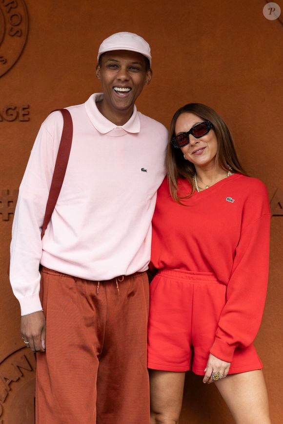 Stromae et sa femme Coralie Barbier au village lors des Internationaux de France de Tennis de Roland Garros 2025, à Paris, France, le 8 juin 2025. © Cyril Moreau/Bestimage