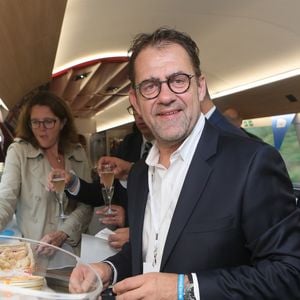 Exclusif - Michel Sarran - Inauguration de la nouvelle ligne LGV (Ligne Grande Vitesse) Paris-Bordeaux. Le TGV est parti de la gare Montparnasse à 8h41. Le 1er juillet 2017
© CVS / Bestimage
