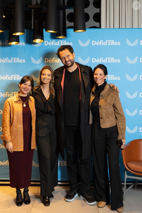Exclusif - Ly Danh (Directrice Marketing & Communication de Défi d'Elles), Gennifer Demey, Eric Antoine, Christelle Gauzet (fondatrice Défi d'Elles) lors de la soirée de clôture Défi d'Elles Laponie et la remise d'un chèque de plus de 100 000 euros pour l'association ARSLA (Association pour la recherche sur la SLA) à l'hôtel Le Cinq Codet à Paris le 11 mars 2026.

© Julien Sarkissian / Bestimage