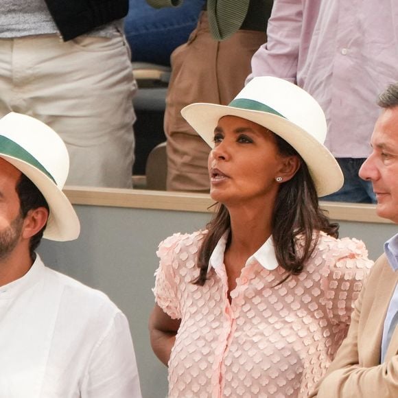Karine Le Marchand dans les tribunes (jour 14) lors des Internationaux de France de tennis de Roland-Garros 2022 à Paris, en France, le 4 juin 2022. © MPP/Bestimage