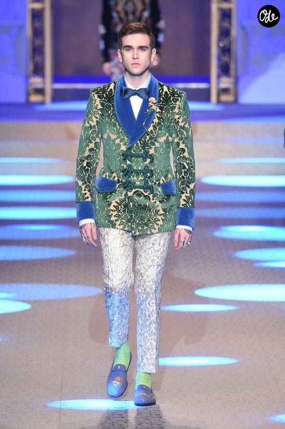 Gabriel-Kane Day-Lewis, fils de I. Adjani et D. Day-Lewis - Dolce Gabbana : Les célébrités défilent lors de la fashion week de Milan le 13 janvier 2018
©SGP / BESTIMAGE