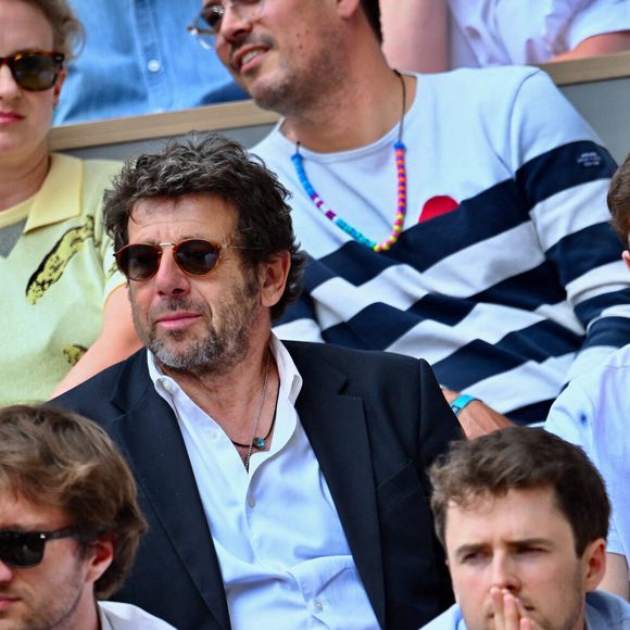 Oscar Bruel, Patrick Bruel et Leon Bruel sont vus dans les tribunes de Roland Garros le 01 juin 2025 à Paris, France. Photo by ABACAPRESS.COM