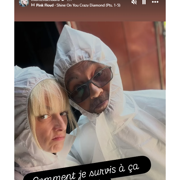 Sara Mortensen a rendu un bel hommage à Husky Kihal. Capture d'écran Instagram