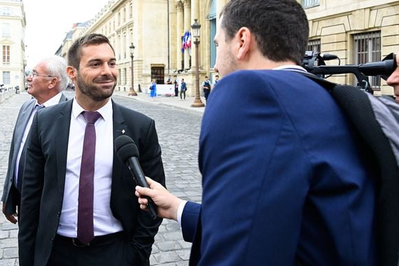 Julien Odoul ( Rassemblement National ) - Arrivée des députés à l'Assemblée nationale, après les élections législatives du 19 juin 2022. Paris. Le 22 juin 2022. 
© Federico Pestellini / Panoramic / Bestimage