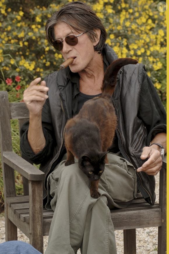 Archives - En France, Jacques Dutronc chez lui à Monticello en Corse avec ses chats. le 9 mai 2005.
GONGORA Marie-Anne via Bestimage